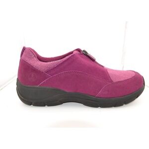 Lands' End Women's Purple Slip On Casual Comfort‎ Shoes Size 9B Suede & Textile